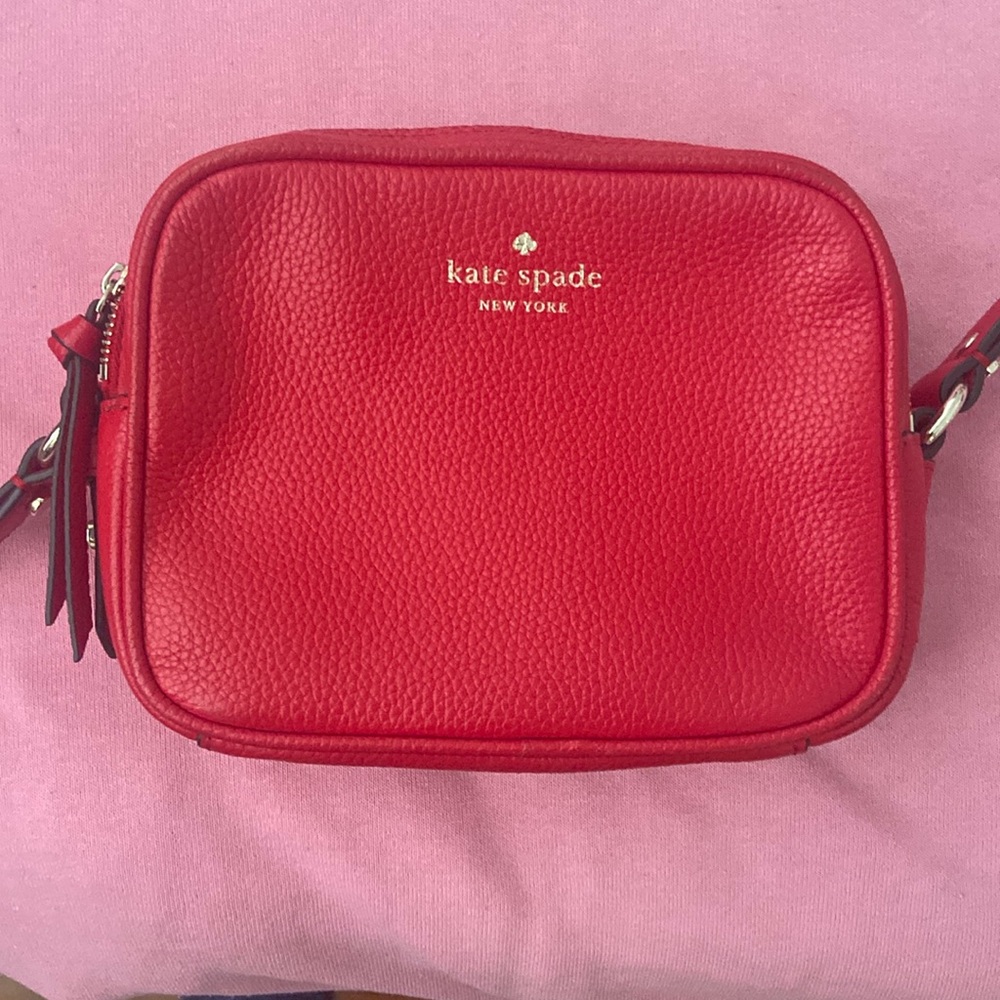 Kate spade red “camera” bag